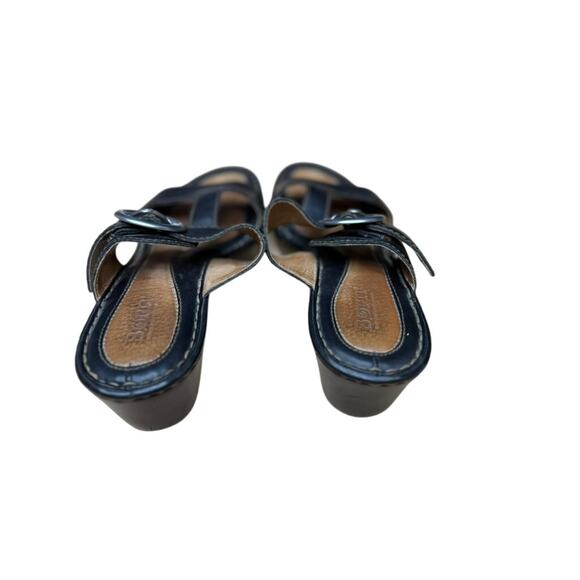 "BORN" Women's Open Toe Slip On Sandal SZ 39 (8) Wedge Heel Y2K Cottage Core - Picture 8 of 14